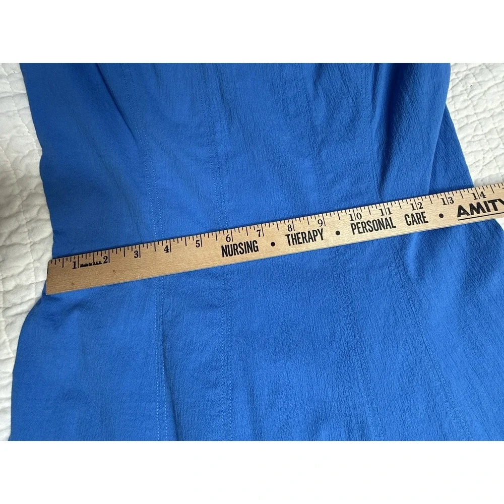 NWT ABERCROMBIE & FITCH Womens Maxi Stretch Dress Lined Blue Med Tall